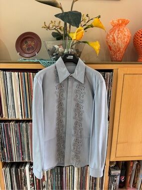 fake versace dress shirts Men's Premiere Designer Fashion Dress Shirt Casual Shirt Woven Long Sleeve Button Down Shirt